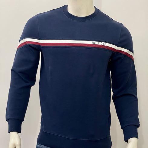 TOMMY HILFIGER SIGNATURE STRIPE WITH LOGO SWEATSHIRT